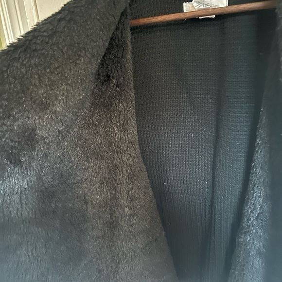 Workshop Republic Vest Faux fur and suede open front sleeveless Cardigan Jacket - Picture 4 of 5